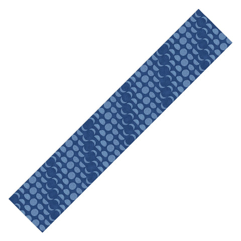 Schatzi Brown Moon Sky Phases Blues Table Runner