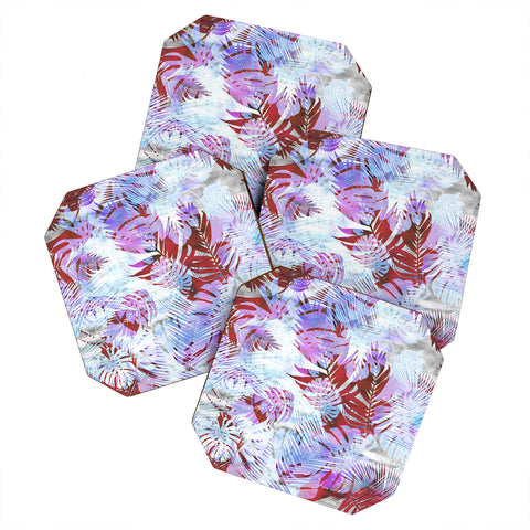 Schatzi Brown Motuu Tropical White Coaster Set