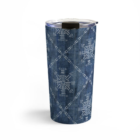 Schatzi Brown Mudcloth 4 Denim Travel Mug