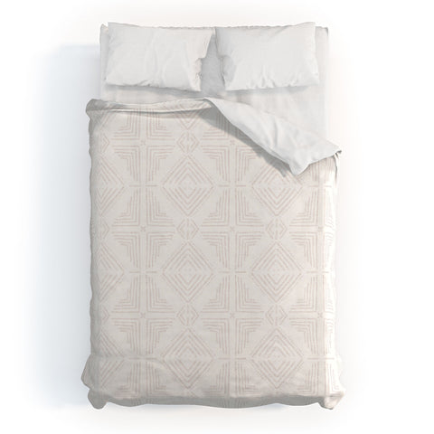 Schatzi Brown Nora Tile White Duvet Cover