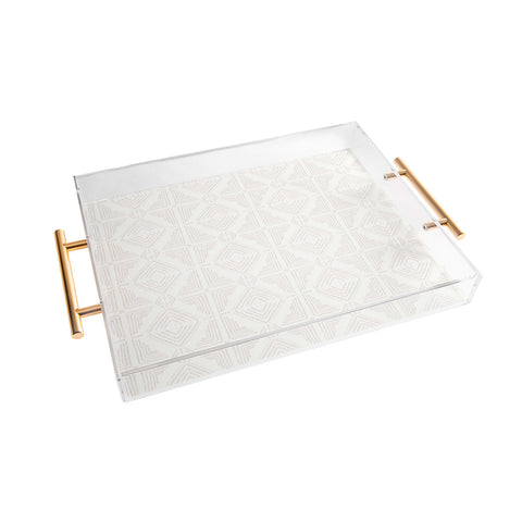 Schatzi Brown Nora Tile White Acrylic Tray