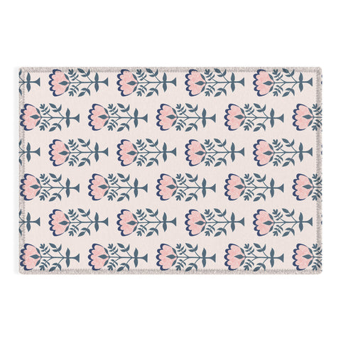 Schatzi Brown Norr Flower Ivory Outdoor Rug