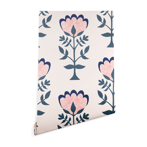 Schatzi Brown Norr Flower Ivory Wallpaper