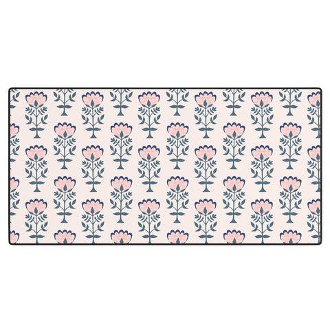 Schatzi Brown Norr Flower Ivory Desk Mat