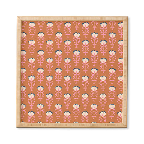 Schatzi Brown Norr Flower Orange Framed Wall Art