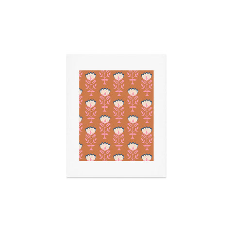 Schatzi Brown Norr Flower Orange Art Print