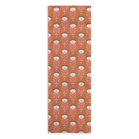 Schatzi Brown Norr Flower Orange Yoga Towel