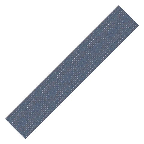 Schatzi Brown Norr Lines Dots Blue Table Runner