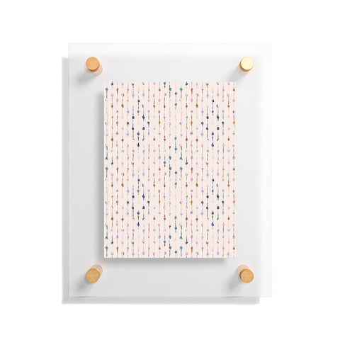 Schatzi Brown Norr Lines Dots Ivory Floating Acrylic Print