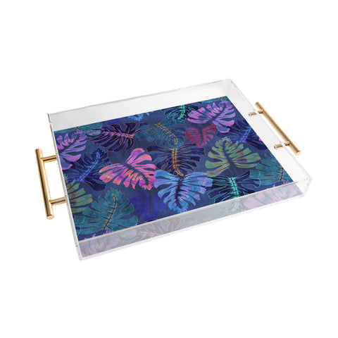 Schatzi Brown Phoenix Tropical Indigo Acrylic Tray