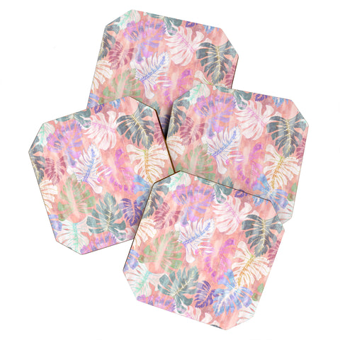 Schatzi Brown Phoenix Tropical Peach Coaster Set
