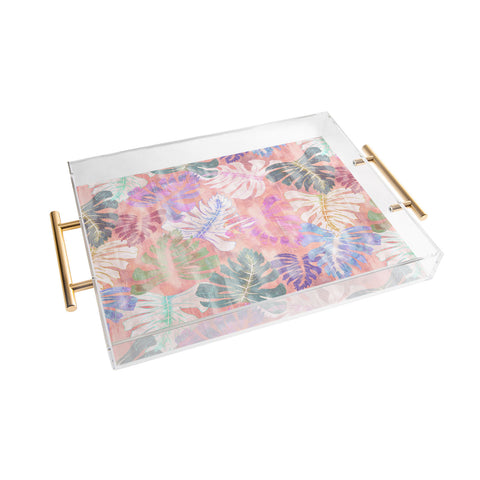 Schatzi Brown Phoenix Tropical Peach Acrylic Tray