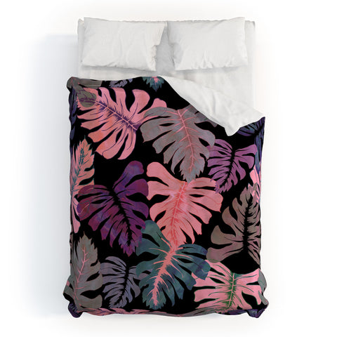 Schatzi Brown Phoenix Tropical Pink Duvet Cover