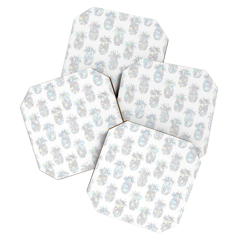 Schatzi Brown Pineapples Crystal Coaster Set