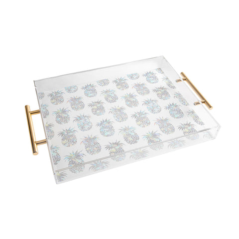 Schatzi Brown Pineapples Crystal Acrylic Tray