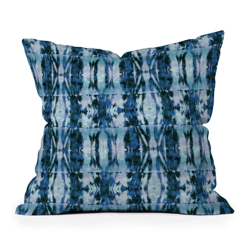 Schatzi Brown Quinn Tie Dye Marine Outdoor Throw Pillow