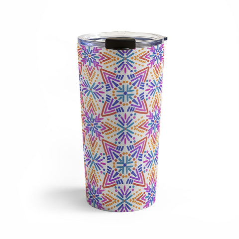 Schatzi Brown Rainbow Tribal Boho 2 Travel Mug