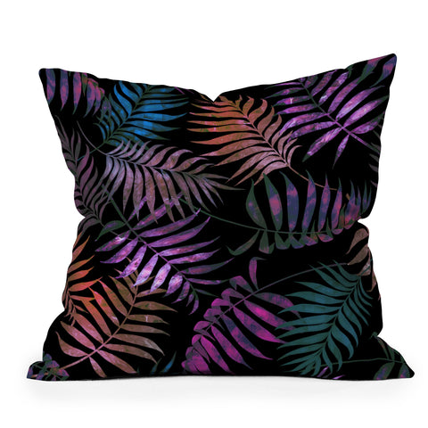 Schatzi Brown Reeya Tropical Night Outdoor Throw Pillow