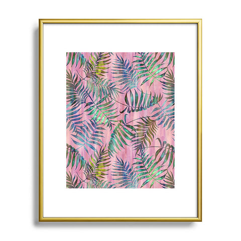 Schatzi Brown Reeya Tropical Pinky Metal Framed Art Print