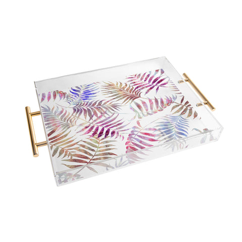 Schatzi Brown Reeya Tropical White Acrylic Tray