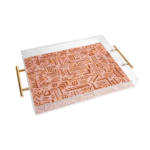 Schatzi Brown Remi Tribal Sunset Acrylic Tray