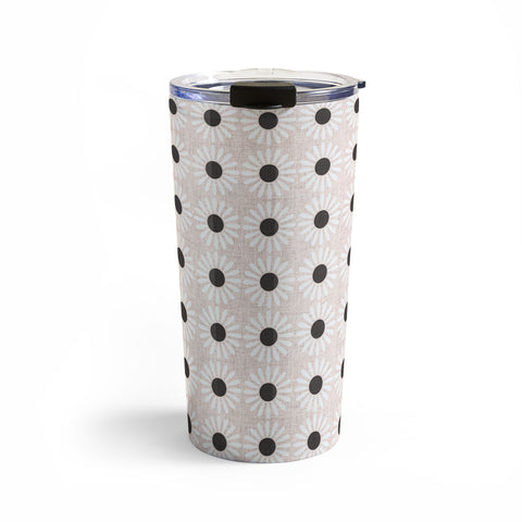 Schatzi Brown Retro Jumbo Daisy Neutral Travel Mug