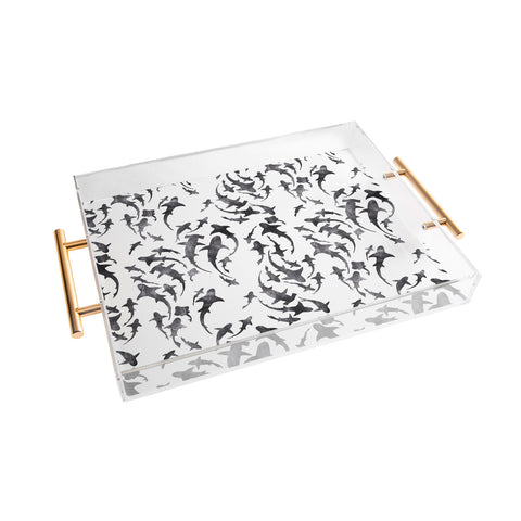 Schatzi Brown Sharky White Acrylic Tray
