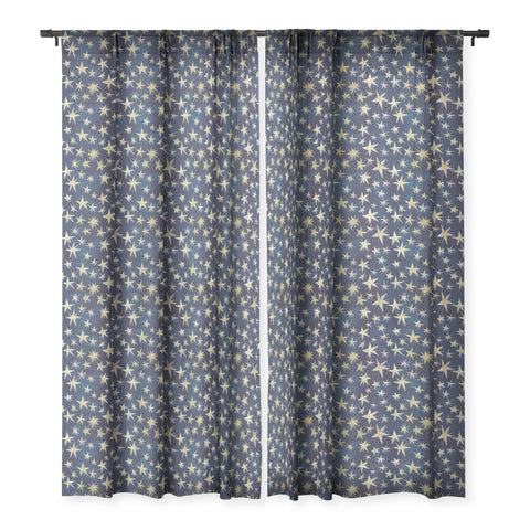 Schatzi Brown Starry Galaxy Sheer Window Curtain