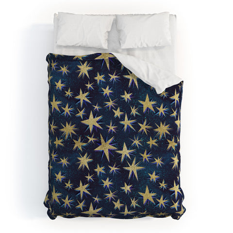 Schatzi Brown Starry Galaxy Duvet Cover
