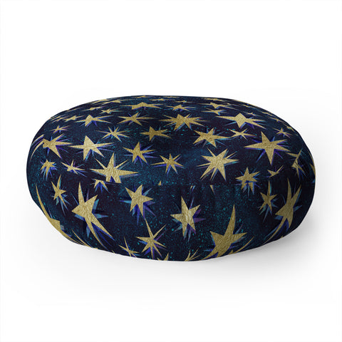 Schatzi Brown Starry Galaxy Floor Pillow Round