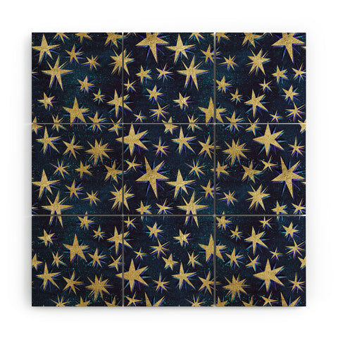 Schatzi Brown Starry Galaxy Wood Wall Mural