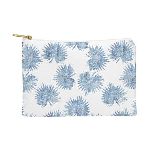 Schatzi Brown Sun Palm Chambray Pouch