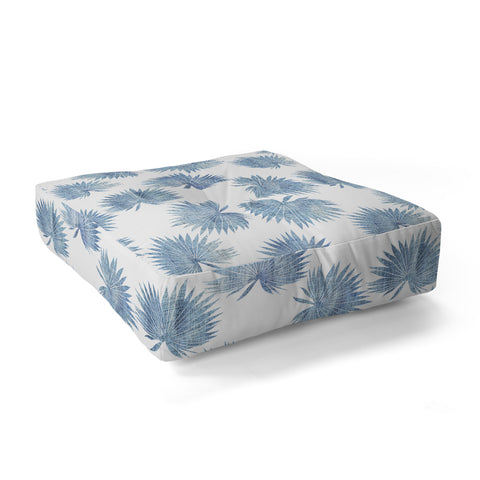 Schatzi Brown Sun Palm Chambray Floor Pillow Square