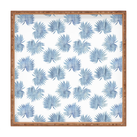 Schatzi Brown Sun Palm Chambray Square Tray