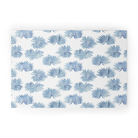 Schatzi Brown Sun Palm Chambray Welcome Mat