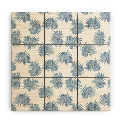 Schatzi Brown Sun Palm Chambray Wood Wall Mural