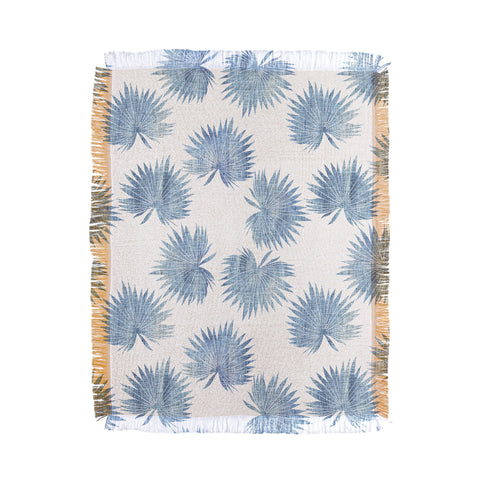 Schatzi Brown Sun Palm Chambray Throw Blanket