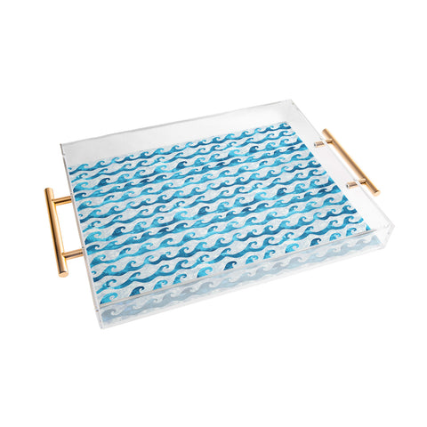 Schatzi Brown Swell Aqua Acrylic Tray