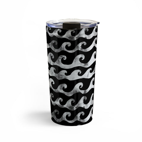 Schatzi Brown Swell Black and White Travel Mug