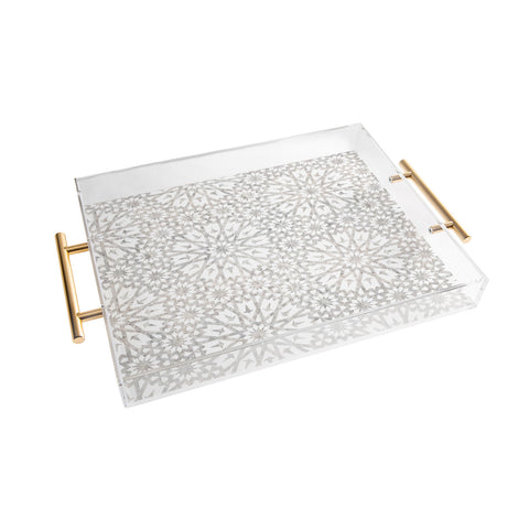 Schatzi Brown Tangier Tile Sand Acrylic Tray