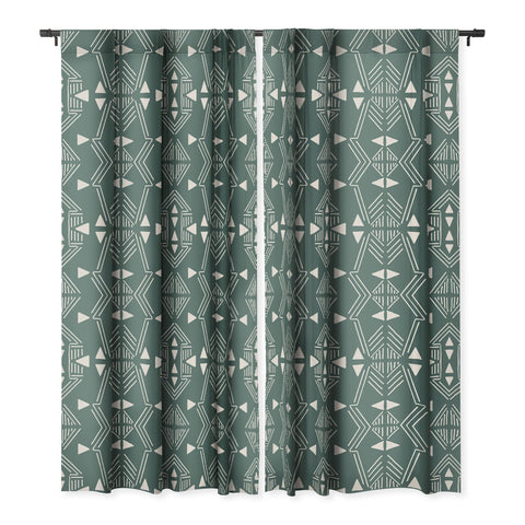 Schatzi Brown Teriana Tribal Geo Ssge Blackout Window Curtain