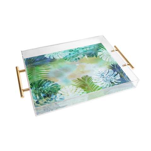 Schatzi Brown Tropix Green Acrylic Tray