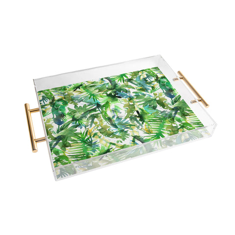 Schatzi Brown Vibe of the Jungle Green Acrylic Tray