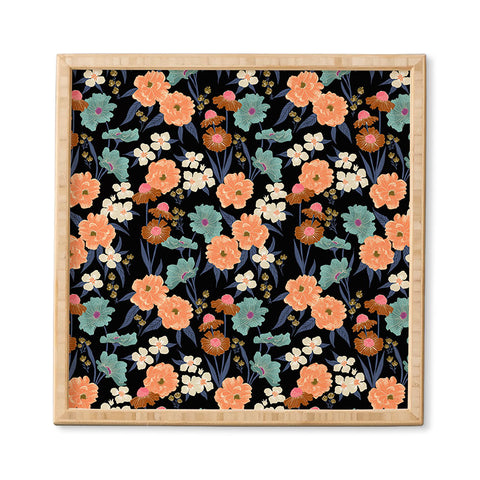 Schatzi Brown Whitney Floral Black Framed Wall Art