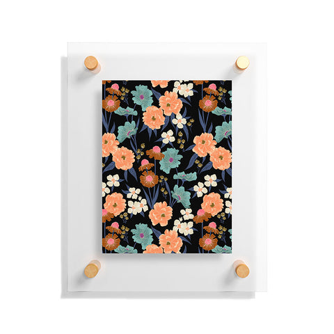 Schatzi Brown Whitney Floral Black Floating Acrylic Print
