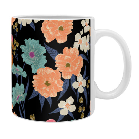 Schatzi Brown Whitney Floral Black Coffee Mug