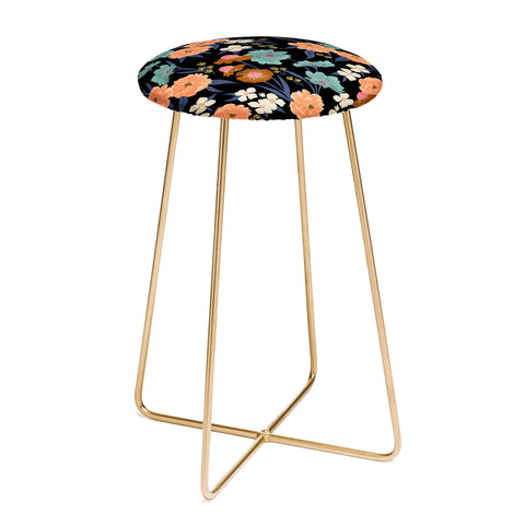 Schatzi Brown Whitney Floral Black Counter Stool