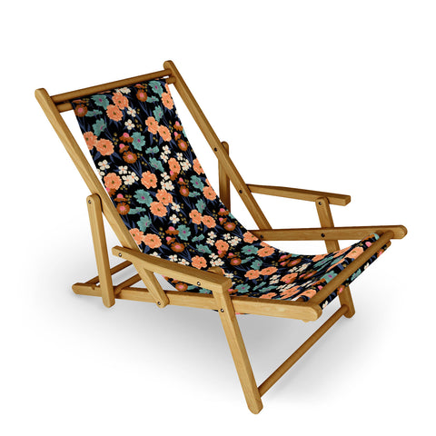 Schatzi Brown Whitney Floral Black Sling Chair