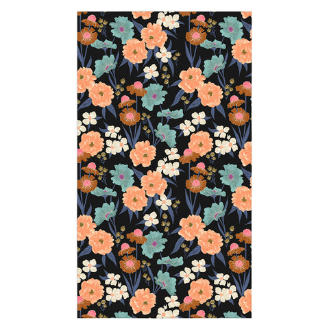 Schatzi Brown Whitney Floral Black Tablecloth