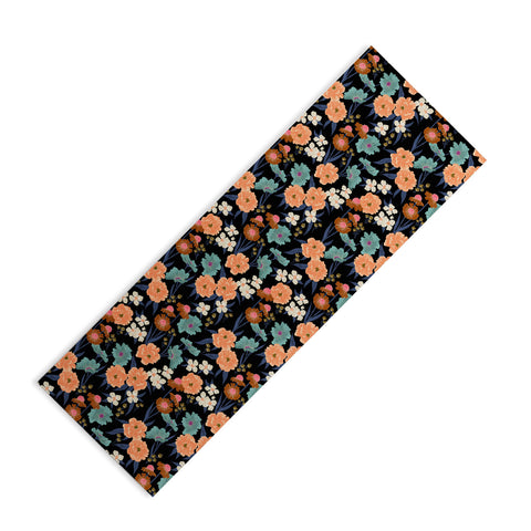 Schatzi Brown Whitney Floral Black Yoga Mat